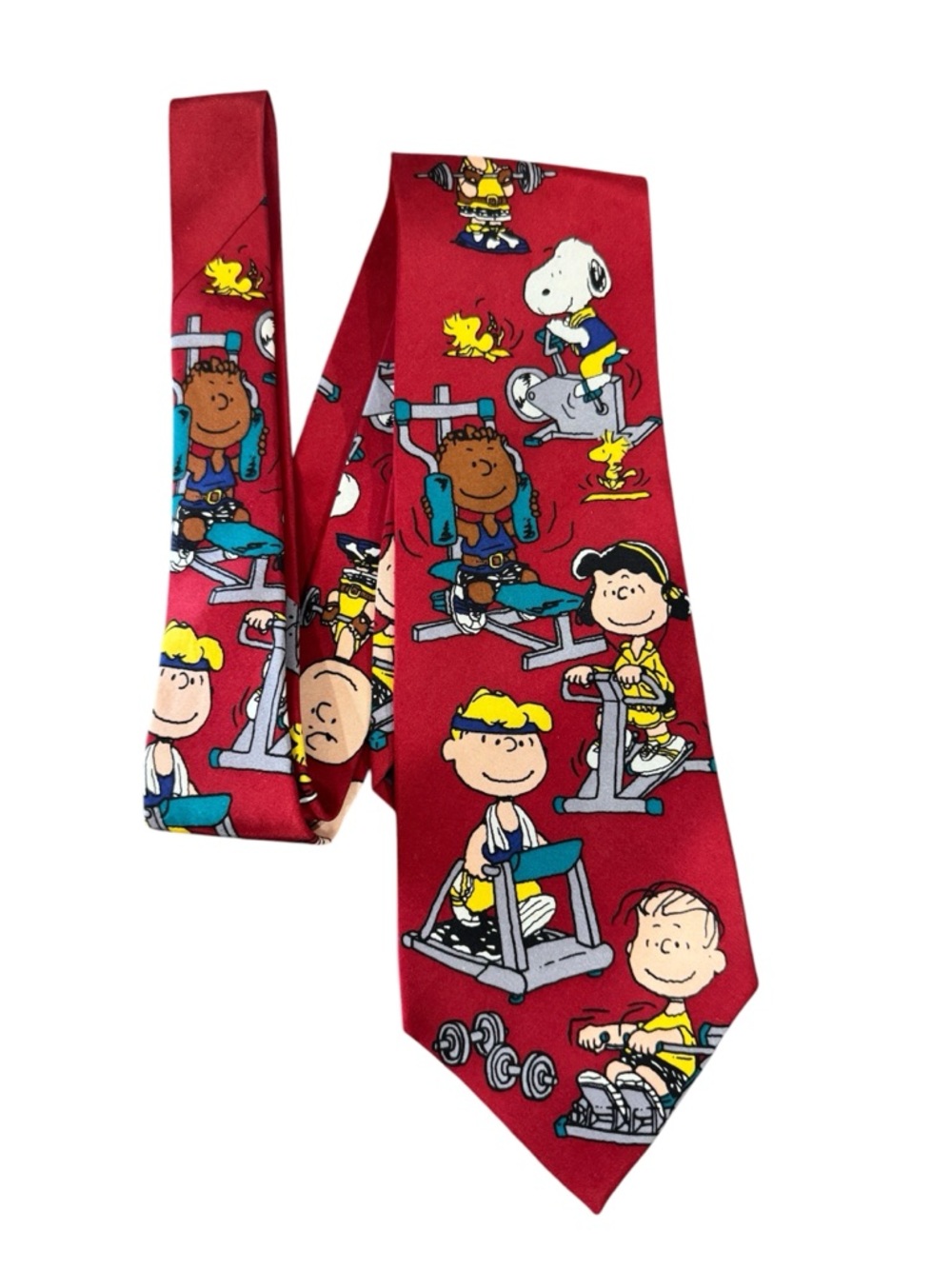 Peanuts Charlie Brown Snoopy Work Out Gym Rat Tie Father’s Day Gift VTG RARE